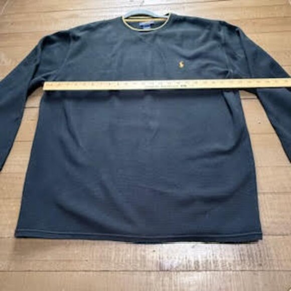Polo Ralph Lauren Men’s Waffle Knit Long Sleeve Sweater 2XL Black - Picture 7 of 10